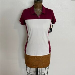NWT Adidas Women’s Pure Motion Burgundy Golf Shirt Size S